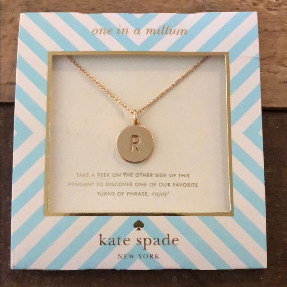 Kate Spade R Initial Necklace